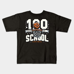 100th day of school Basketball 100th Day Balls Boys kids Kids T-Shirt